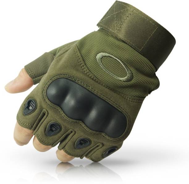 LAFILLETTE Half Finger Hard Knuckle Motorcycle Army Shooting Outdoor Breathable Gloves Gym & Fitness Gloves