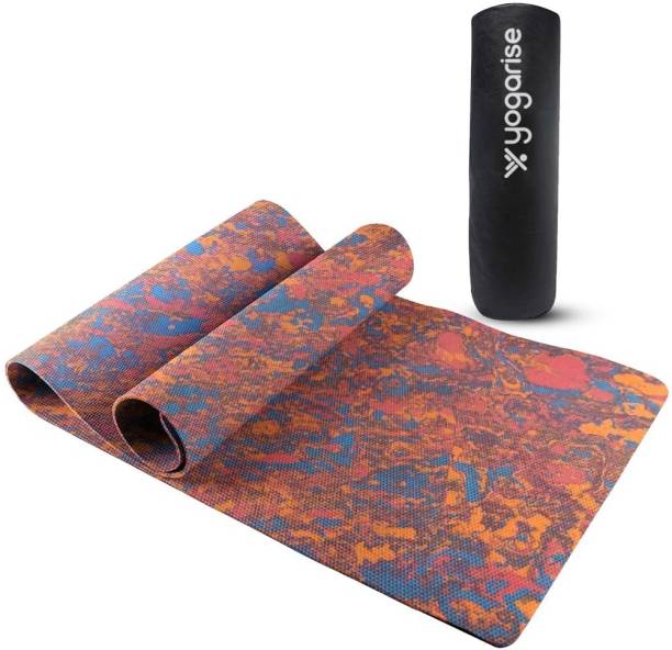 Yogarise Anti Skid and Durable Multicolour Yoga Mat for Home & Outdoor Workout with Bag Multicolor 4 mm Yoga Mat