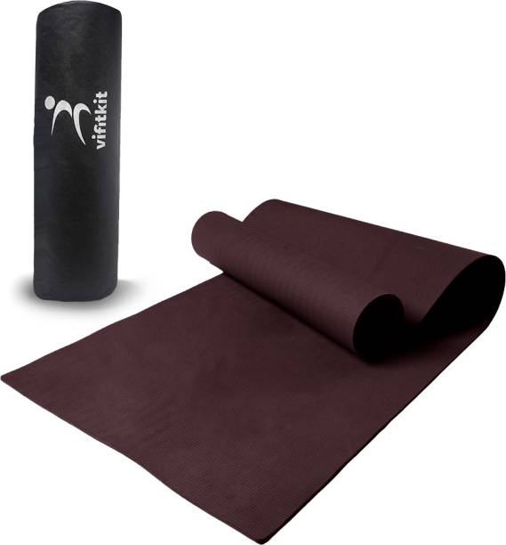 VIFITKIT 6mm Anti-Skid Yoga Mat with Carry Bag for Home Gym & Outdoor Workout 6 mm Yoga Mat