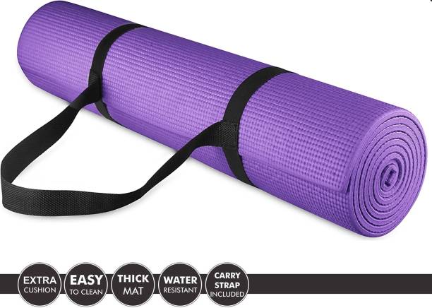 YFMATS 10MM(purple)-100% EVA ANTI SKID Light Weight PURPLE YOGA MAT WITH CARRY STRAP Purple 10 mm Yoga Mat