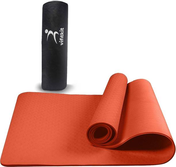 VIFITKIT 4mm Anti-Skid Yoga Mat with Carry Bag for Home Gym & Outdoor Workout 4 mm Yoga Mat