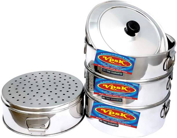 VPSK HEAVY MOMOS NO :-10" (Induction & Gas Friendly) 90 TO 100 PCS BAKED ATONE TIME Stainless Steel Steamer