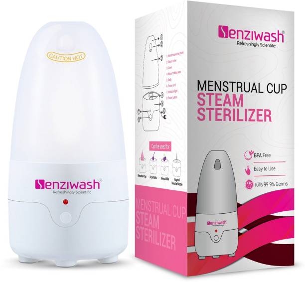 senziwash Menstrual Cup Steam Sterilizer |Kills 99% of Germs in 3 Minutes - 1 Slots