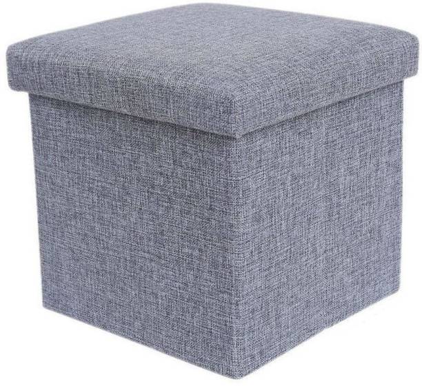 Wishbone Cube Shape Sitting Stool with Storage Box Living Foldable Storage Bins Clothes Kitchen Stool