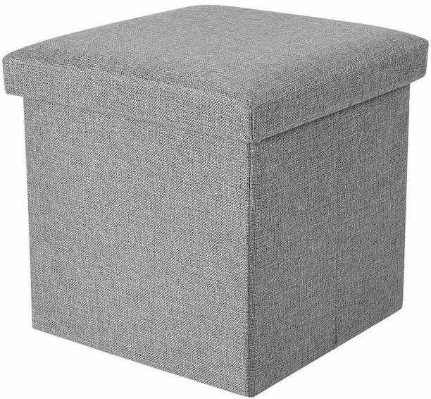 DeoDap Living Room Cube Shape Sitting Stool with Storage Box Living & Bedroom Stool
