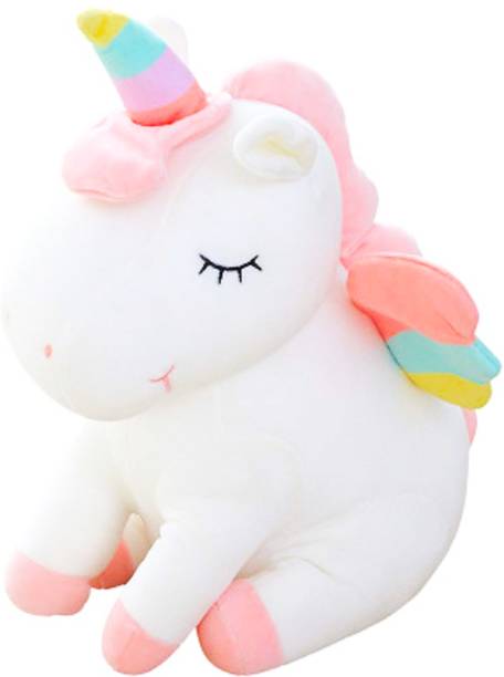 Parteet Unicorn Stuffed Toy for Kids  - 25 cm