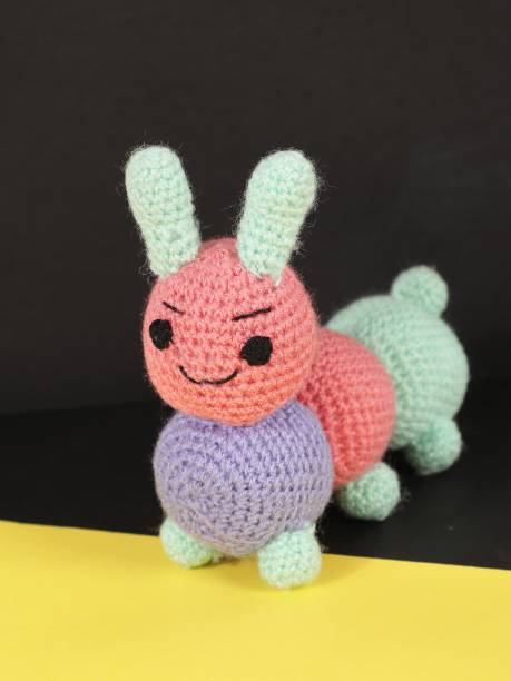 Loophoop Crochet handmade Caterpillar soft toy  - 15 cm