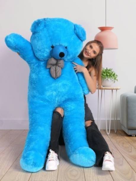 stuffed toy 4 Feet Cute blue Fur & Heart Teddy Bear  - 120 cm