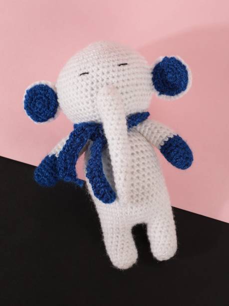 Loophoop Crochet Handmade Elephant soft toy  - 18 cm