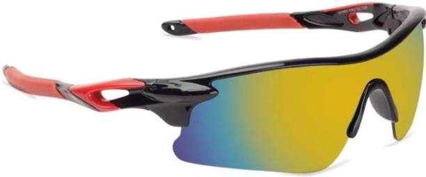 MANWILL TENFORD Mirrored UV400 YELLOWISH GREEN COLOR Lenses Men Sports Sunglasses Cricket Goggles