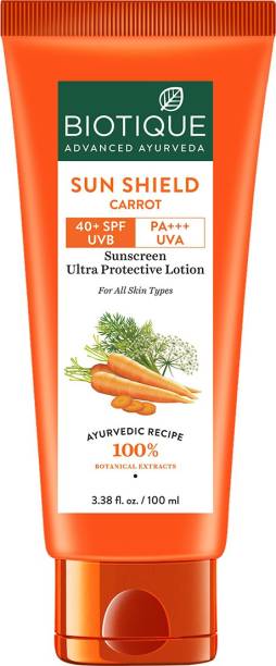 BIOTIQUE Bio Carrot SPF 40 Sunscreen 100 ml - SPF 40+ SPF UVA/UVB Sunscreen