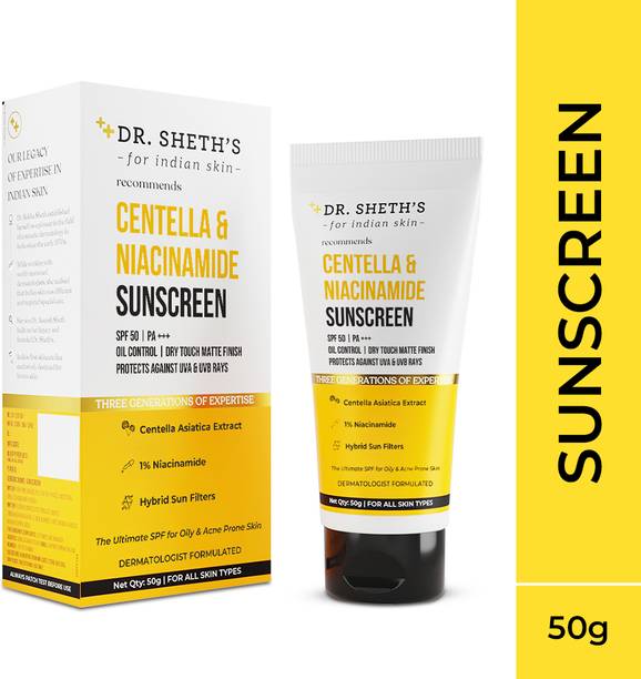 Dr. Sheth's Centella & Niacinamide Oil & Acne Control Sunscreen for