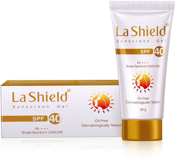 La Shield SPF 40+ and Pa+++ Anti Acne Sunscreen Gel, Unscented, 50 g - SPF 40+ PA+++