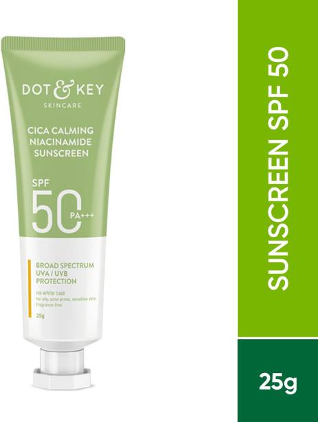 Dot & Key CICA Niacinamide Face Sunscreen SPF 50 PA+++ UV Protection, Oily Acne Prone Skin - SPF 50 PA+++
