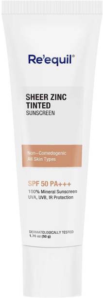 Re'equil SHEER ZINC TINTED SUNSCREEN - 100% MINERAL SUNSCREEN - SPF 50 PA+++