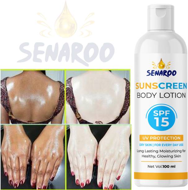 SENAROO SPF15+ Skin Lighten Brightening Whitening Sun screen Lotion On Body Lotion Cream - SPF 20