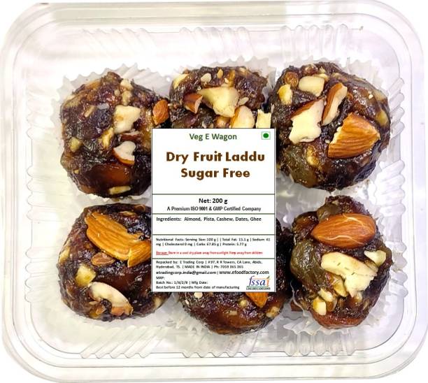 Veg E Wagon Dry Fruit Laddu Sugar Free 200 g Tub