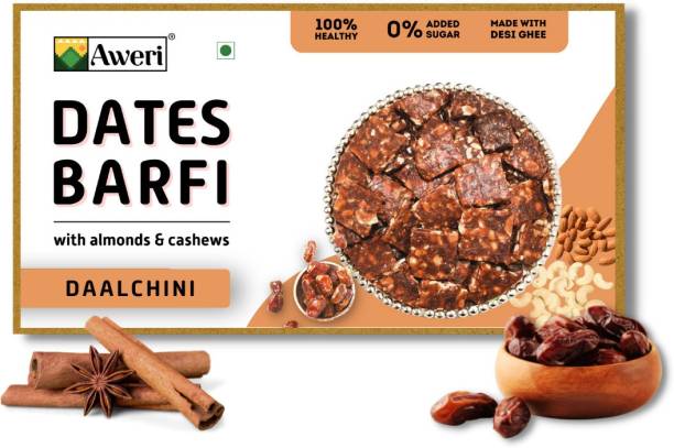 Aweri Dates Dry Fruit Barfi| No Added Sugar | Healthy Mithai | Dalchini Flavour Box