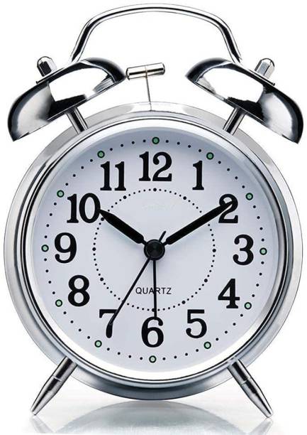 ObwOhi Analog Silver Clock