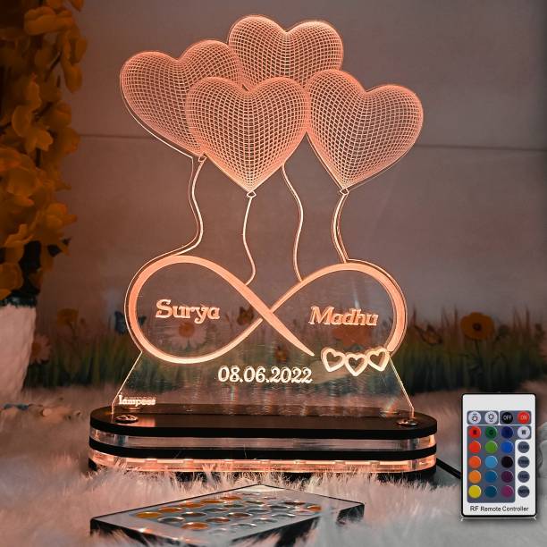 lampees 3D Illusion Lamp anniversary gift with names Table Lamp