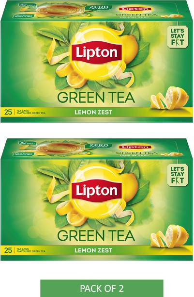 Lipton Lemon Zest Green Tea Bags Box