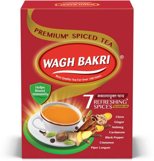 WAGH BAKRI Premium Spiced Masala Tea Box