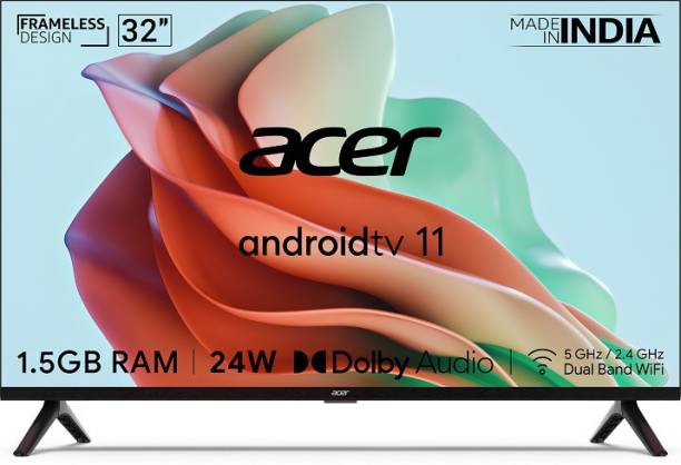 acer I Series 80 cm (32 inch) HD Ready LED Smart Android TV with Android 11, 1.5GB RAM (2022 Model)