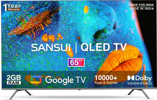 Sansui 165 cm (65 inch) QLED Ultra HD (4K) Smart Google...
