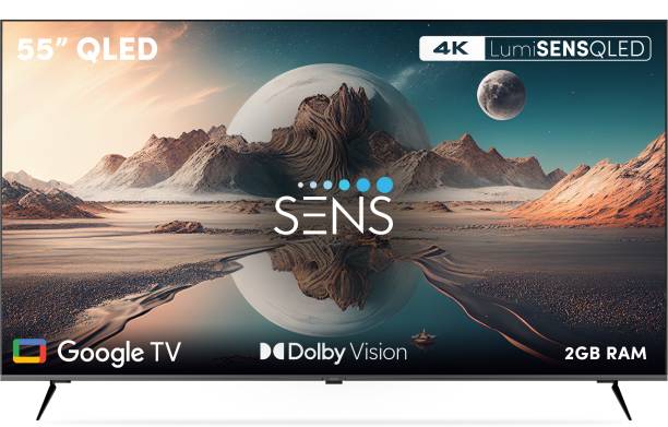 SENS Dwinci 140 cm (55 inch) QLED Ultra HD (4K) Smart Google TV LumiSENS Panel, Dolby Vision and Dolby Atmos