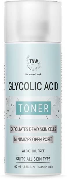 TNW - The Natural Wash Glycolic Acid Toner Exfoliates Dead Skin cells Minimizes Open Pores Men & Women