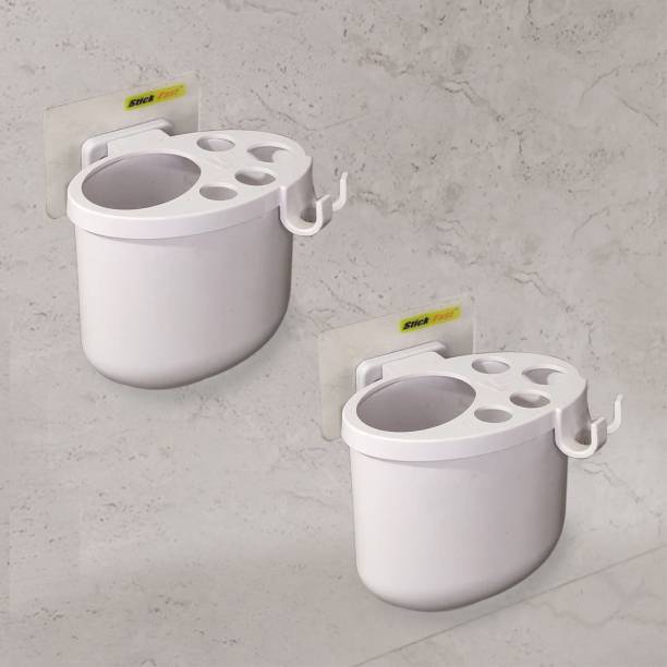 SF - Stick Fast Self Adhesive-Series Toothbrush Holder with Adhesive TapeTumbler for Bathroom Plastic Toothbrush Holder