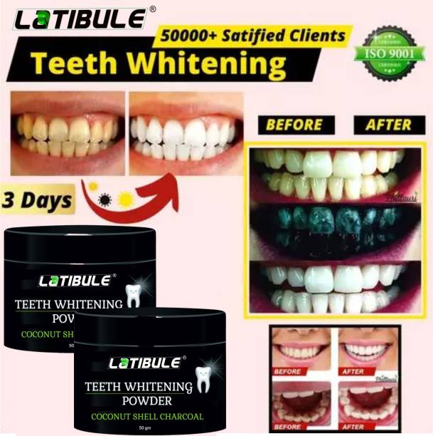 Latibule Charcoal Powder For Gutkha Stain and Yellow Teeth Removal