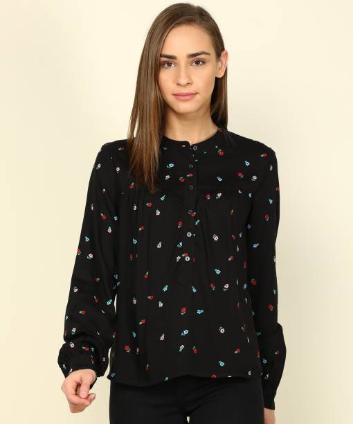 LEVI'S Casual Full Sleeve Floral Print Women Multicolor Top
