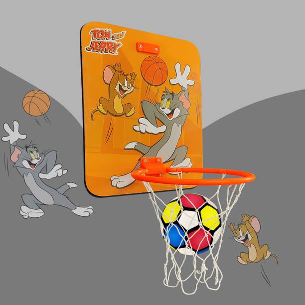 NHR Tom & Jerry Basketball Hoop with Ball for Kids, Indoor/Outdoor Basketball Game Basketball