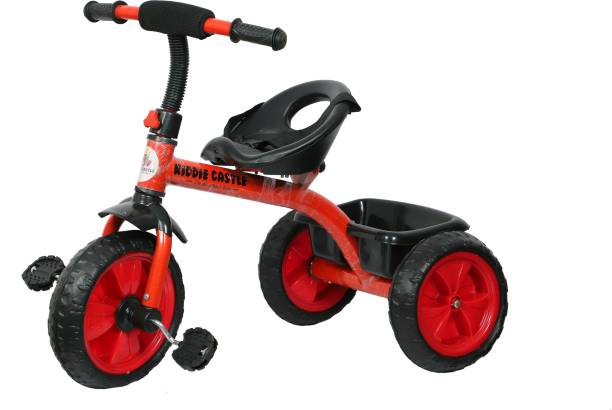 Kiddie Castle Tricycle With Seat and Storage Basket Tricycle