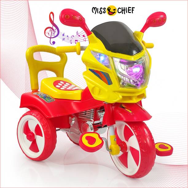 Miss & Chief by Flipkart Stylish Kids Tricycle , tricycles , Kids Cycle , Ride on for boy and Girl for 2 to 5 Years with Under seat Storage Space, Lights and Music. MnC_Victor_DX-Red Tricycle