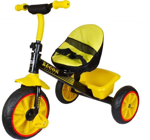 Kiddie Castle Recon Tricycle with Cushioned Seat, Storage Basket and Safety Belt for Toddlers KCMT781 Tricycle