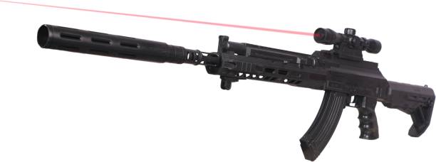 lepape 90 cm long PUBG gun with bb bullets laser light Darts & Plastic Bullets