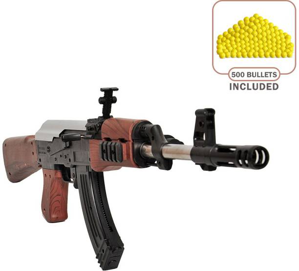 NHR Toy Gun with laser light and 500 6mm Bullets (24-inch) (Multicolor) Guns & Darts