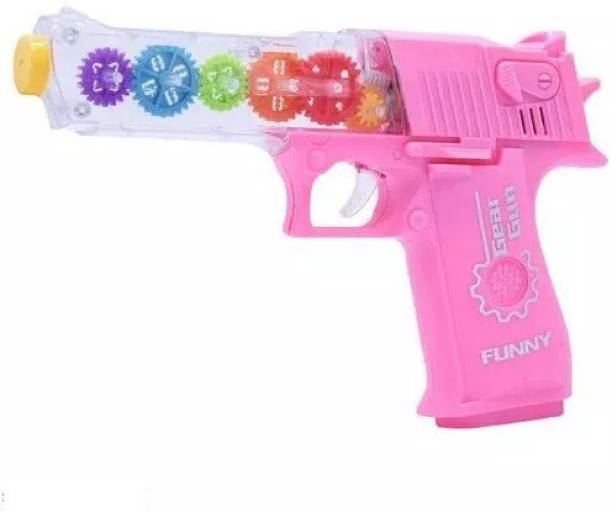 HOMOZE Toy Gun for Kids with 3D Lights Multi Musical Blaster with Moving Gears Concept Ninja Gears
