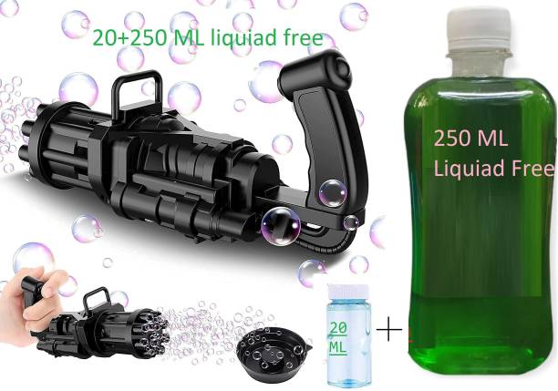 Akvanar Electric bubble gun toy+ 200 ml liquid bottle solution multicolor Guns & Darts