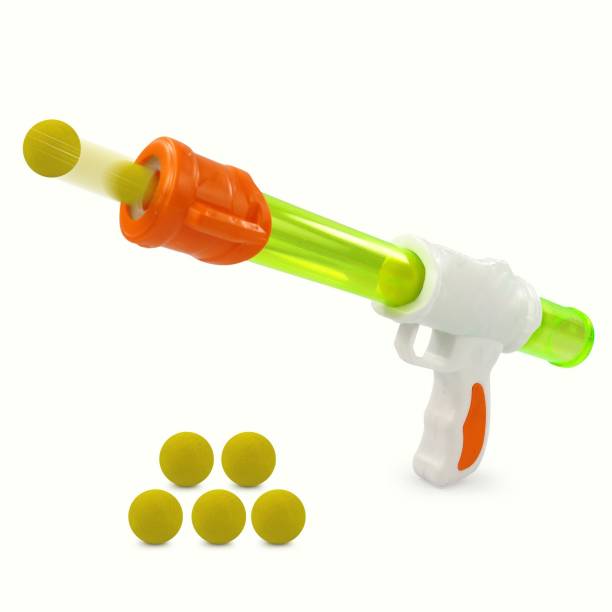 NHR Air Pressure Foam Blaster Shooting Toy Gun for Kids, with 5 Foam Balls Guns & Darts