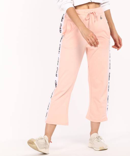 FLYING MACHINE Solid Women Pink Track Pants