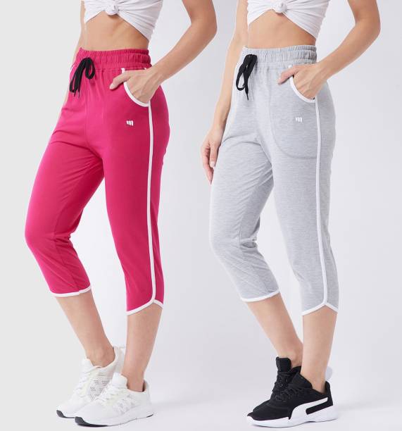 MODEVE Solid Women Pink, Grey Track Pants