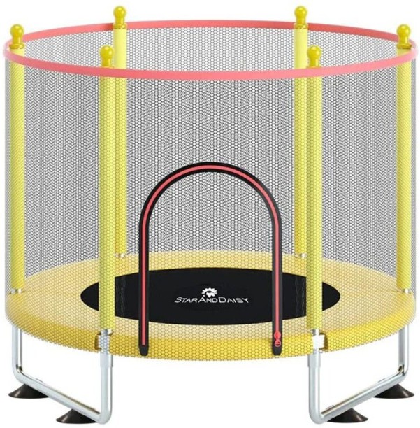 LBLA Kids Indoor and Outdoor Trampoline 38 inch Safety Padded Cover,Trampoline for Kids/Toddler/Child for Family and Kindergarten Yellow 