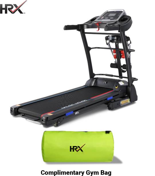HRX Runner with Incline Foldable Equipment with Massager for Home Gym Fitness Cardio Treadmill