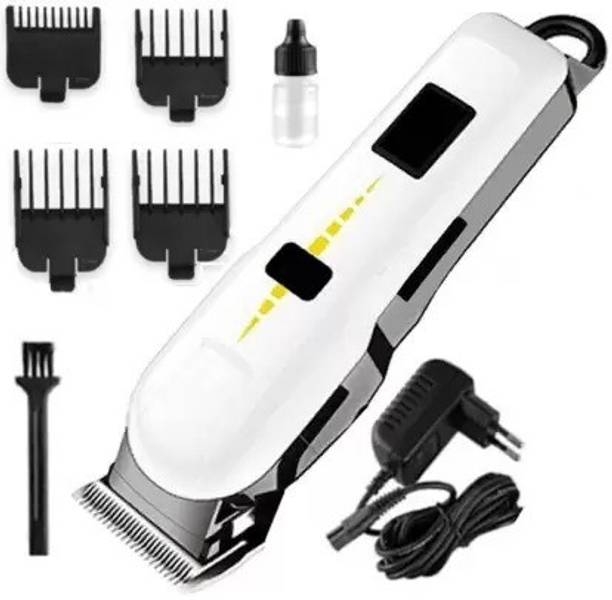upal Rechargeable Digital LED Display Hair Clipper Heavy Duty for Hair and Beard Cut Fully Waterproof Trimmer 120 min  Runtime 5 Length Settings