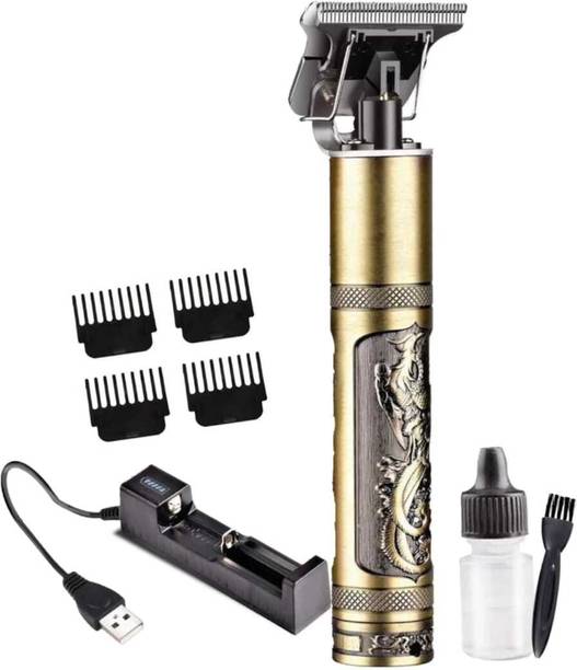 HAMOFY Professional Golden t99 Trimmer Haircut Grooming Kit Metal Body Rechargeable 28 Trimmer 120 min  Runtime 4 Length Settings