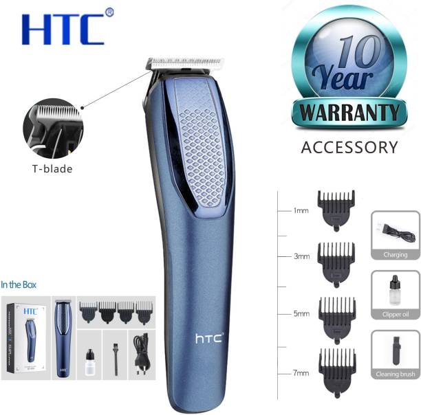TECHFADE OFFICIAL H T C AT-1210 Rechargeable Hair Clipper Trimmer Zero Cutting Beard Shaver Fully Waterproof Trimmer 100 min  Runtime 12 Length Settings