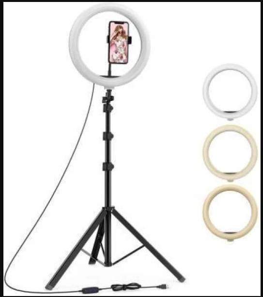 IKZAI 10" LED Ring Light with 7 Ft Tripod Stand and Phone Holder for YouTube Reels . Tripod